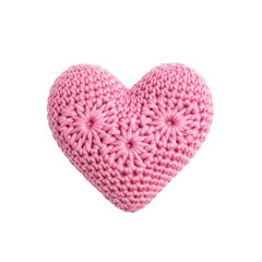 Fototapeta premium Handmade pink crochet heart