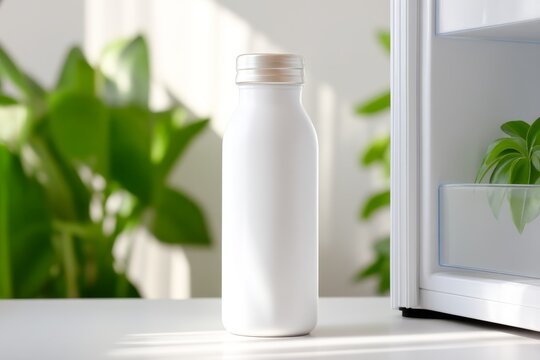 Professional White Bottle Positioned Away From Direct Heat Source in Bright Room