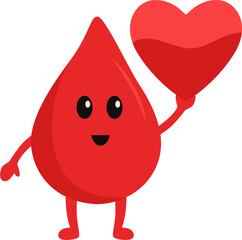 Cute Blood Donation Mascot