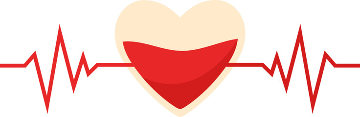 Heartbeat Blood Donation Icon