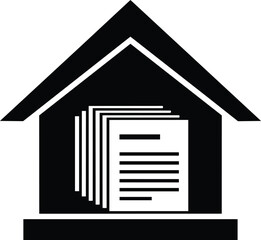 House with documents, home ownership, property papers