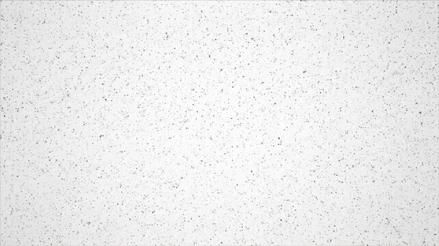 Seamless looping digital static noise pattern overlay on a high key white background, creating abstract cinematic dust texture.