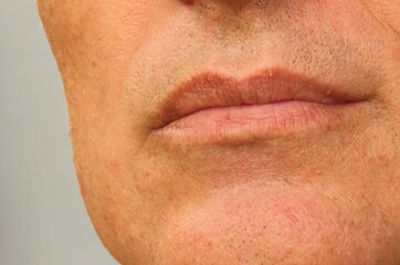 Obraz premium Closeup of a man face. Man in is fifties face.