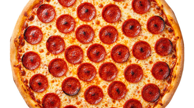 A delicious pepperoni pizza ready to be savored. This pizza looks very tempting, showcasing a generous topping and flavorful crust. 