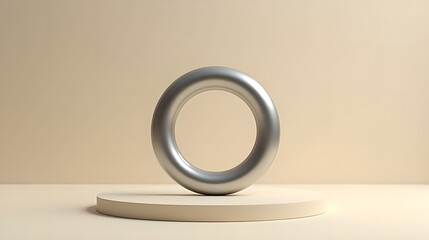 Minimal Metallic Ring Object on a Clean Surface
