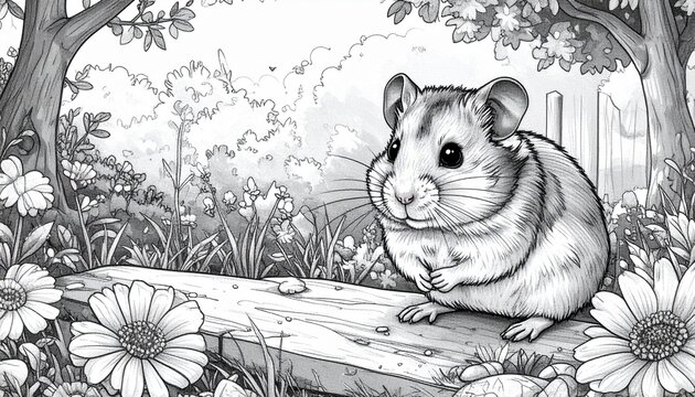 Ausmalbild Hamster