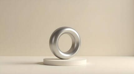 Minimal Metallic Ring Object on a Clean Surface
