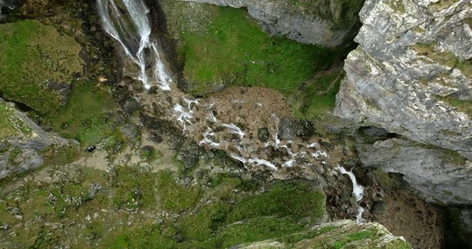 Gordale waterfall top down