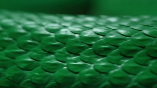 Close-Up of Snake Scales Shimmering with Natural Light