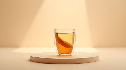 Iced Tea in a Clear Glass under Natural Light
