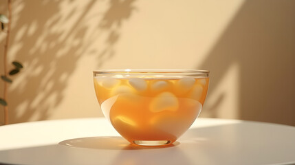 Iced Tea in a Clear Glass under Natural Light
