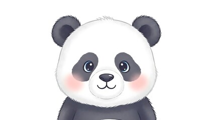 Obraz premium Cute Cartoon Panda Bear Illustration.
