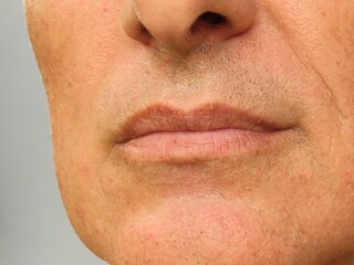 Obraz premium Closeup of a man face. Man in is fifties face.