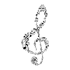 S&iacute;mbolo nota de m&uacute;sica