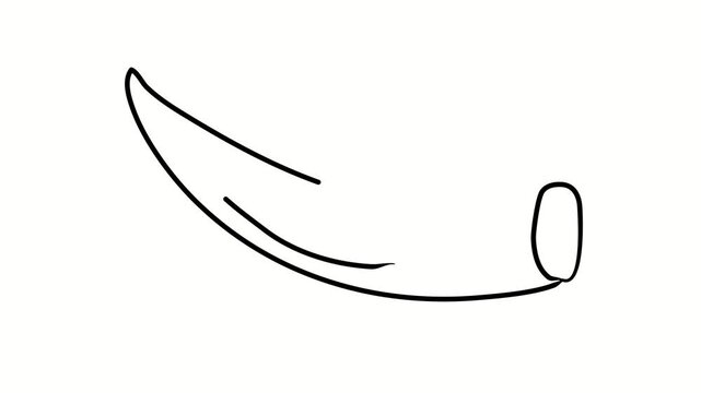 Cornucopia, drink. Contour drawing, silhouett animation. Video 4k object illustration self-drawing. Minimalist continuous line drawing silhouette on a white background new