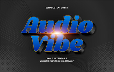 Audio Vibe Editable Text Effect - Rhythm Style Bold Typography for Audio and Entertainment Design