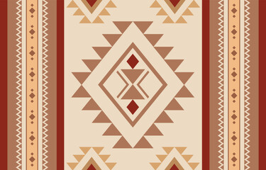 Ethnic tribal Aztec boho colorful background. Seamless tribal pattern, folk embroidery, tradition geometric Aztec ornament. Traditional design for fabric, textile, print, rug, paper, carpet