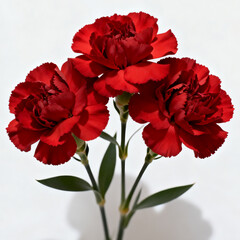 Red Rose Isolated on White Background