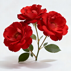 Red Rose Isolated on White Background