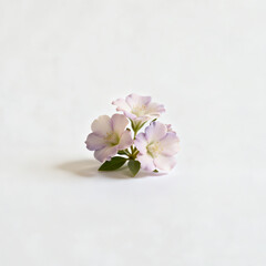Soft Pastel Flower Bloom Isolated on White Background