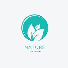 Natural green leaf logo, agricultural, farm logo, lettering garden, gardening, agriculture, farm design template. modern nature logo design.
