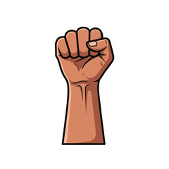 Raised fist symbolizing social justice