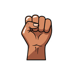 Raised fist symbolizing social justice