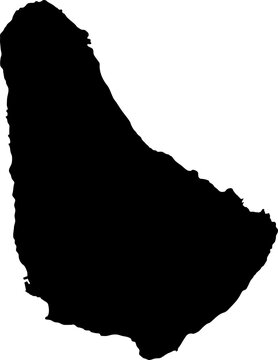 Vector map of barbados