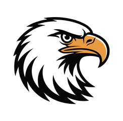 Obraz premium A bold and fierce eagle head logo with a strong gaze