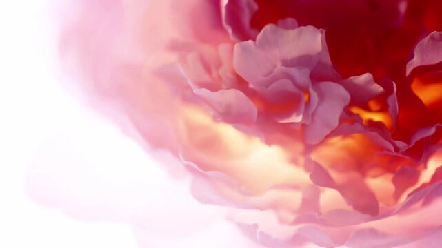 Visually captivating 3d animation of a blooming essence, perfect for cosmetic, skincare, and hair care product promotion, delivering a beautifying 3d video experience