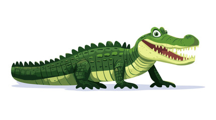 Obraz premium Cartoon Alligator with Open Mouth Illustration 1.