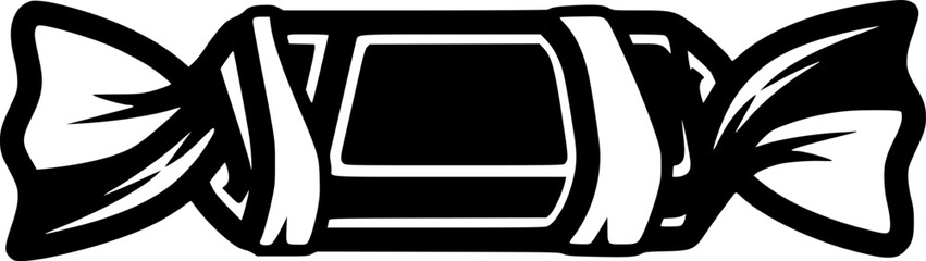 vector clip art wrapped chocolate on white background for web and graphic design
