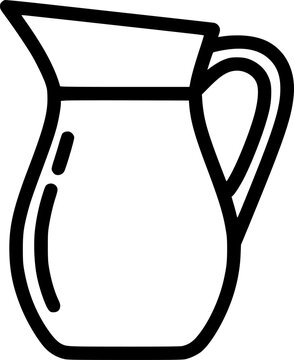vector clip art water jug on white background for web and graphic design
