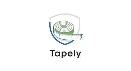 Obraz premium Illustration of tape roll with label.