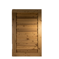 Rustic Wooden Shutters with Horizontal Slats and Natural Grain Detail