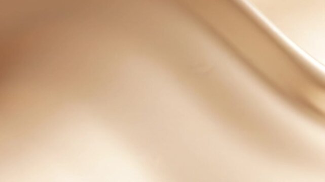 Soft shimmering beige fabric background, elegantly draped with smooth, flowing folds, creating a luxurious, tranquil, and sophisticated texture for premium designs