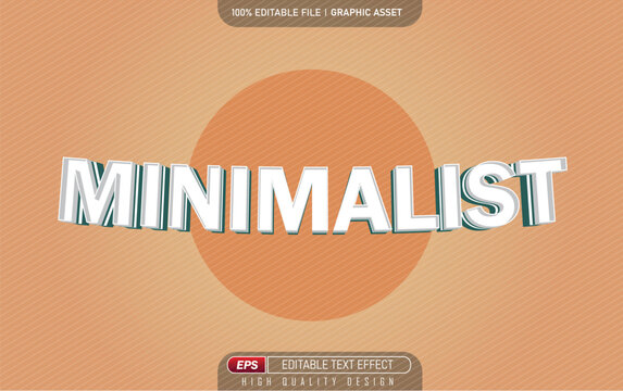 minimalist text effct