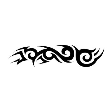 Tribal Flame Ornament Tattoo Style