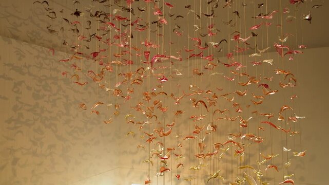 Suspended Glass Art Installation at the Australian War Memorial in Canberra