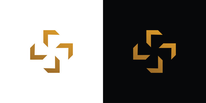 Modern and unique cross plus logo design