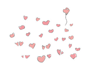 手描き風なハート素材集