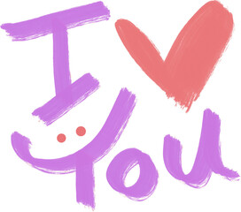 I Love You Lettering Font