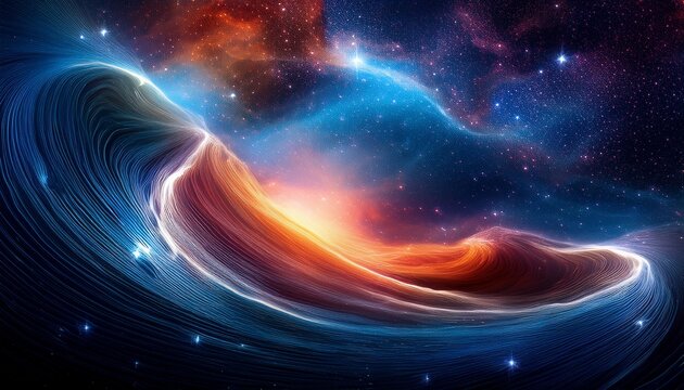 Cosmic Waves Undulating Through Interstellar Space Nebula Fantasy Galaxy Astronomy Cosmos Dark Sience Supernova Infinity