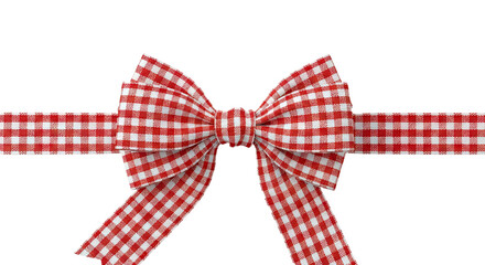 Red and White Gingham Bow