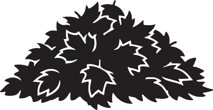 Leaf Pile Silhouette