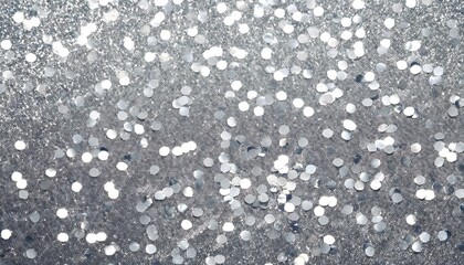 Close Up Of Shimmering Silver Glitter Texture