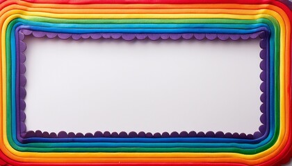 Vibrant Rainbow Decorative Border