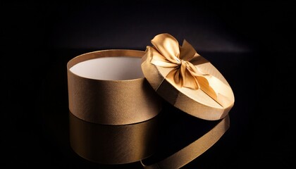 Gift Box Isolated On Black