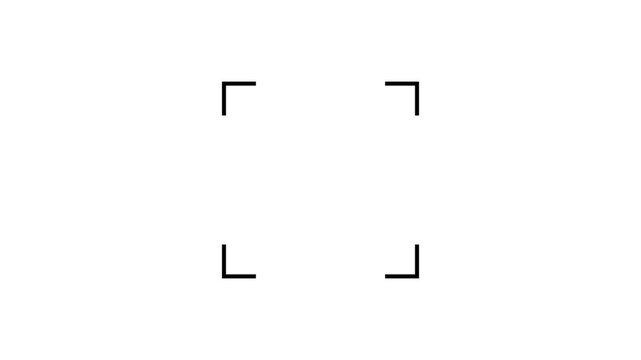 Empty Qr code animation on black background. Animated of data processing and qr code scanning motion graphics. digital Scanning the QR code 4k video footage. Online Retail Shop Order.