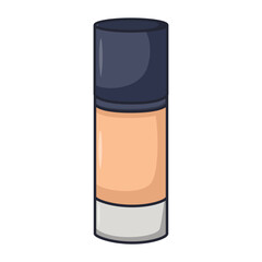 Cartoon Style Cosmetic Foundation Bottle Container Icon Design